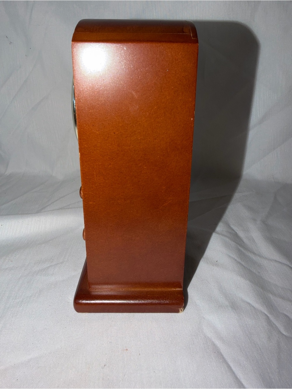 Vintage Wooden Desktop Arched Mantel Clock – 2 Drawer Trinket Jewelry Chest - Picture 4 of 10